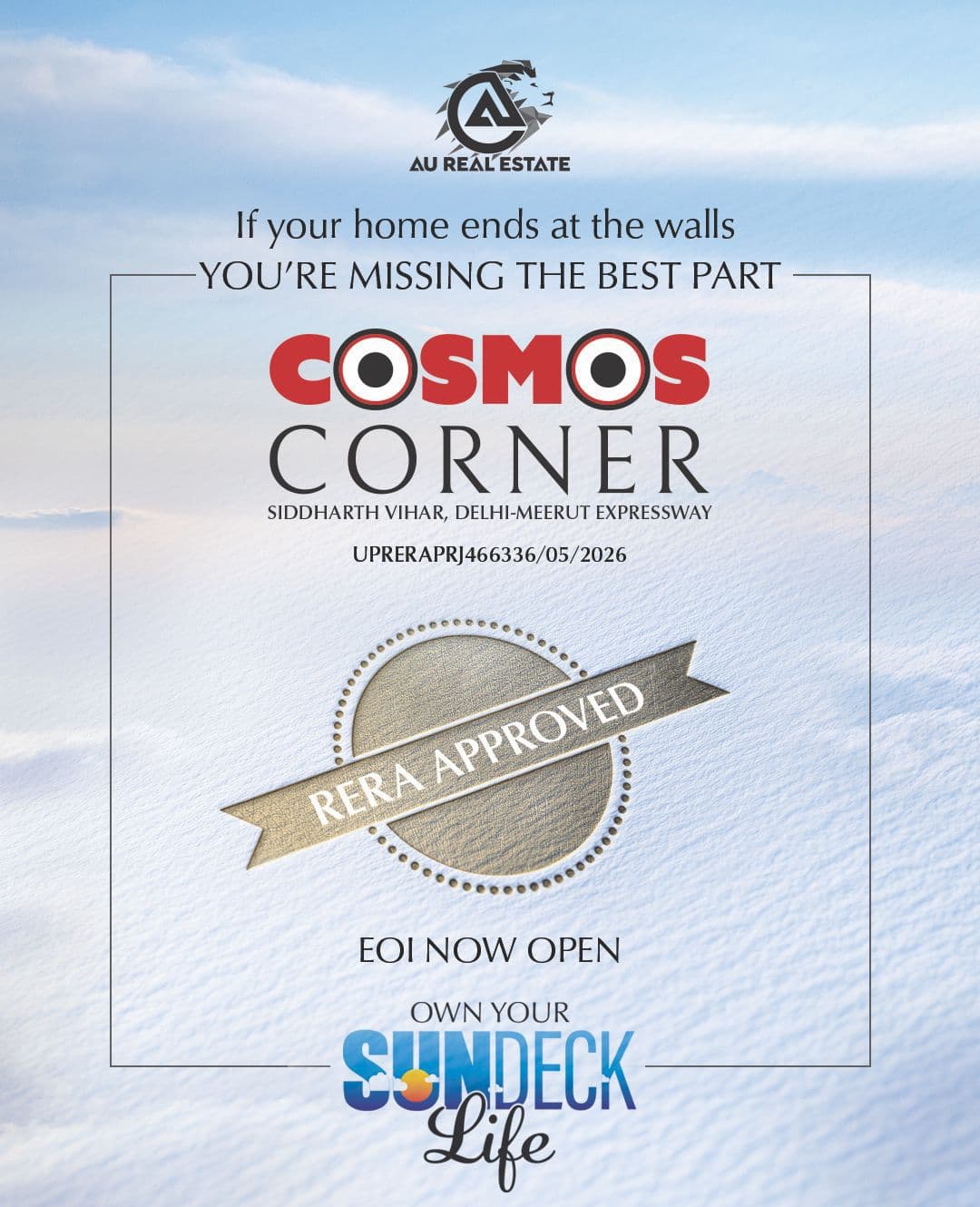 AU Cosmos Corner — 3 & 5 BHK Corner Homes in Siddharth Vihar, Ghaziabad — photo 1